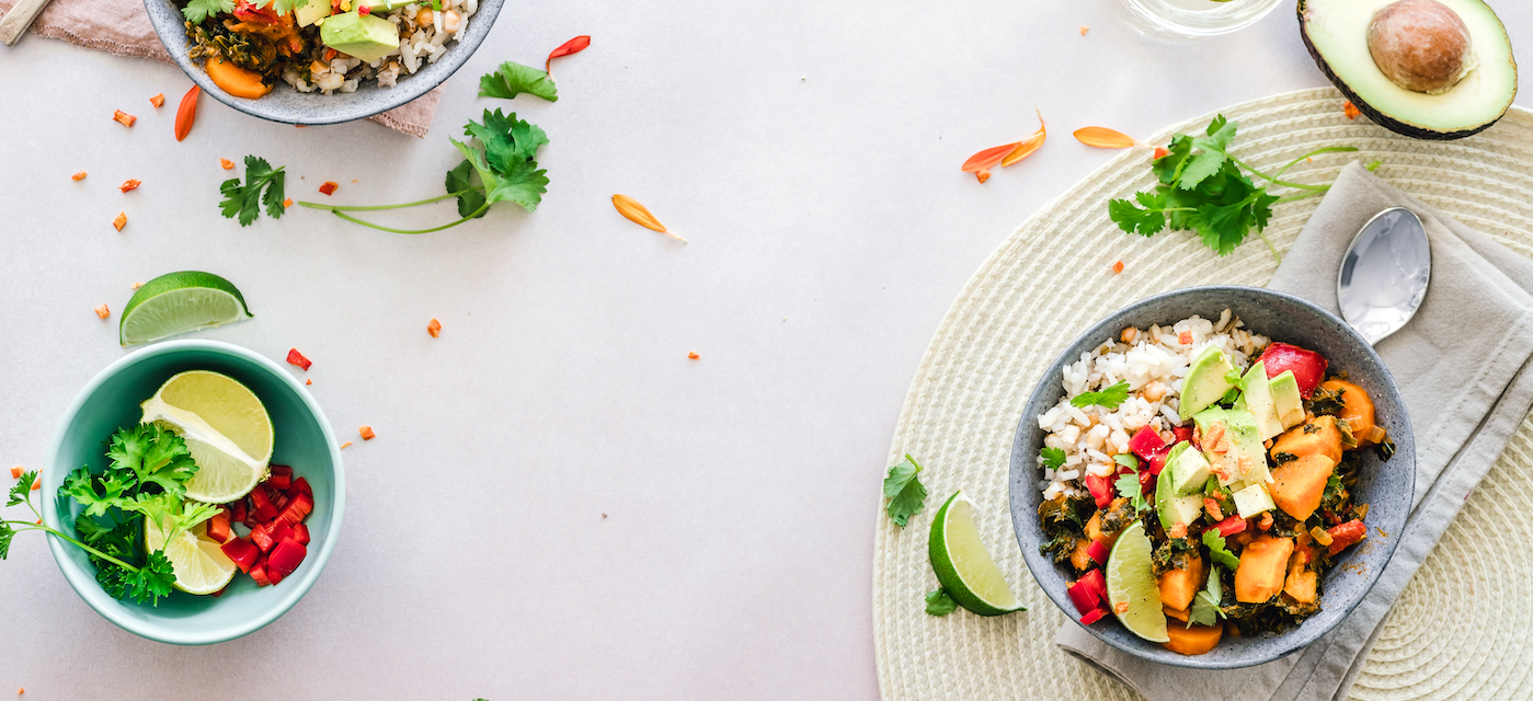 Healthy dishes on a table